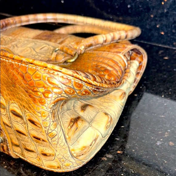 Brahmin Brown Crocodile-Embossed Satchel - Picture 8 of 16